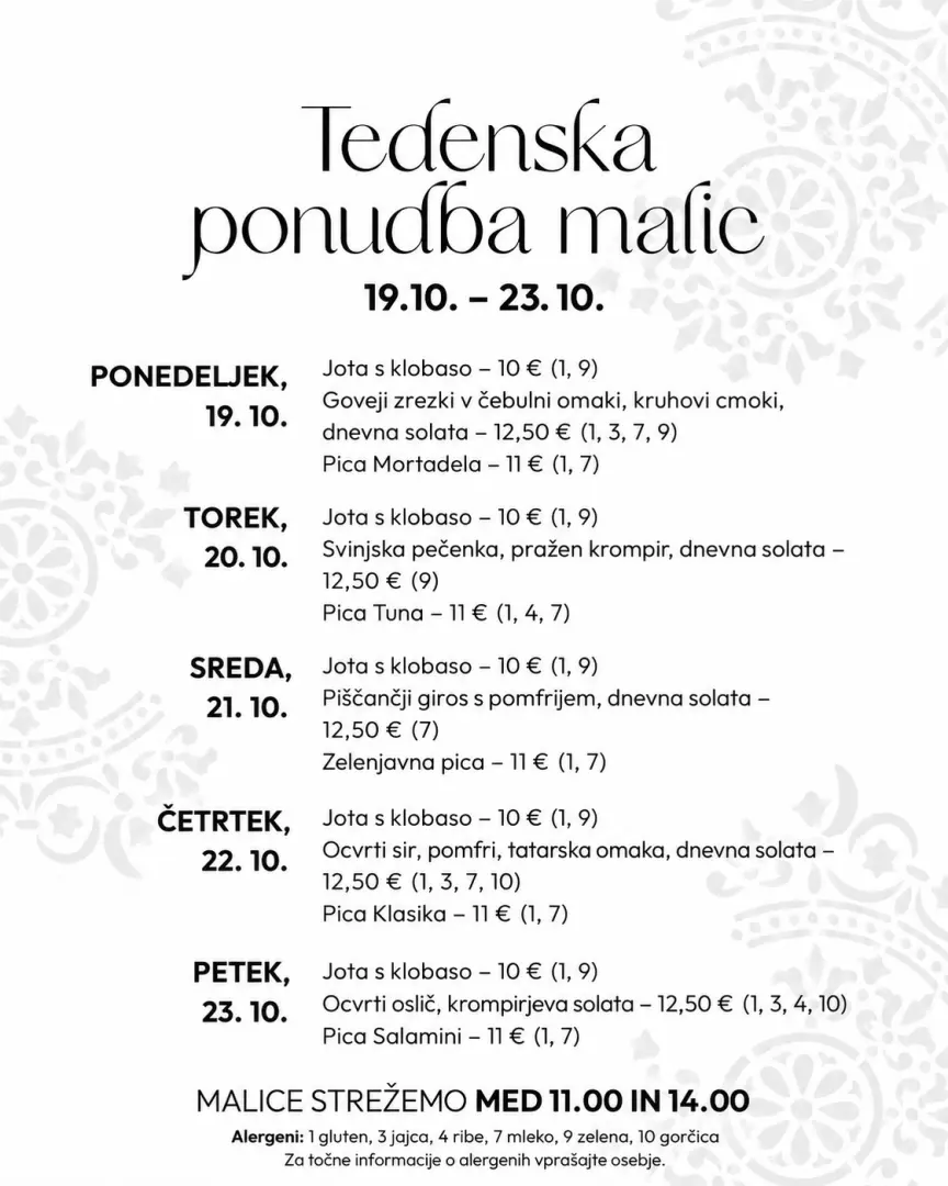 Tedenska ponudba malic